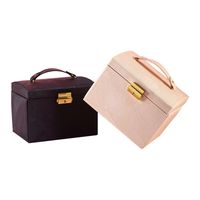 Retro Solid Color PU Leather Jewelry Boxes main image 3