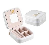 Fashion Solid Color Pu Leather Flannel Jewelry Boxes main image 4