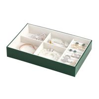 Fashion Square Solid Color Pu Leather Jewelry Boxes main image 4
