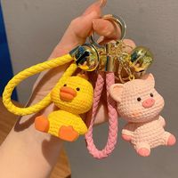 Cartoon Style Rabbit Pig Duck Alloy Resin Patchwork Bag Pendant Keychain main image 1