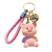 Cartoon Style Rabbit Pig Duck Alloy Resin Patchwork Bag Pendant Keychain main image 4