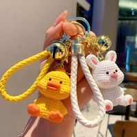Cartoon Style Rabbit Pig Duck Alloy Resin Patchwork Bag Pendant Keychain main image 2