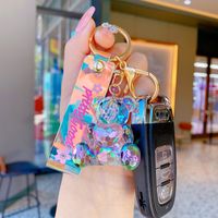 Cute Bear Resin Bag Pendant Keychain main image 4
