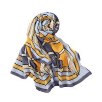 Women's Fashion Horse Imitation Cotton And Linen Printing Silk Scarves main image 4