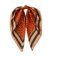 Women's Fashion Leopard Satin Printing Silk Scarves main image 3
