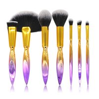 Fashion Colour Artificial Fiber Plastic Handgrip Makeup Tool Sets 1 Set main image 1