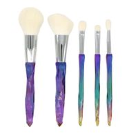Mode Multicolore Fibre Artificielle Poignée En Plastique Sets D'outils De Maquillage 1 Jeu main image 7