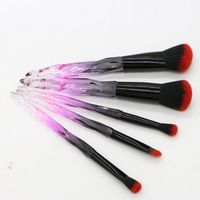 Mode Multicolore Fibre Artificielle Poignée En Plastique Sets D'outils De Maquillage 1 Jeu sku image 4