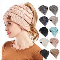 Women's Fashion Solid Color Side Of Fungus Wool Cap main image 4