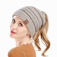 Women's Fashion Solid Color Side Of Fungus Wool Cap main image 6