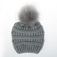 Children Unisex Cute Solid Color Pom Poms Wool Cap sku image 6