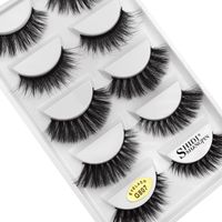 5 Pairs Of Multi-layer Mink Hair Exaggerated Thick False Eyelashes main image 5