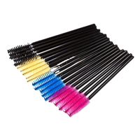 Fashion Pink Blue Yellow Plastic Nylon Plastic Handle Eyelash Brushes main image 5