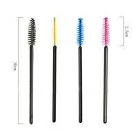 Fashion Pink Blue Yellow Plastic Nylon Plastic Handle Eyelash Brushes main image 4