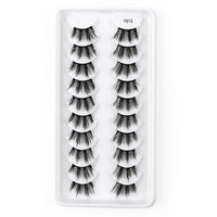 New Three Dimensional Natural Thick Half Imitation Mink Hair False Eyelashes 10 Pairs sku image 4