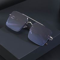 Men's Fashion Solid Color Pc Square Metal Sunglasses main image 5
