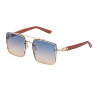 Men's Fashion Solid Color Pc Square Metal Sunglasses sku image 2