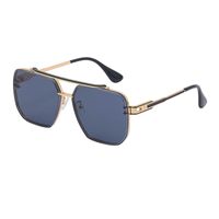 Unisex Fashion Gradient Color Pc Square Metal Sunglasses main image 3