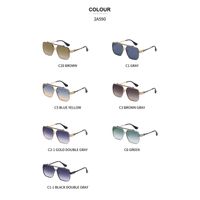 Unisex Fashion Gradient Color Pc Square Metal Sunglasses main image 2