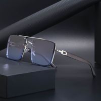 Men's Fashion Solid Color Pc Square Metal Sunglasses main image 1