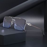 Men's Fashion Solid Color Pc Square Metal Sunglasses main image 6