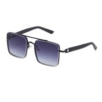 Hombres Moda Color Sólido Ordenador Personal Cuadrado Metal Gafas De Sol sku image 3