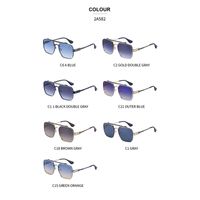 Unisex Fashion Solid Color Pc Square Metal Sunglasses main image 3