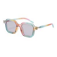 Unisex Fashion Gradient Color Pc Square Metal Sunglasses sku image 10