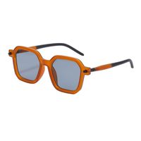 Unisex Fashion Gradient Color Pc Square Metal Sunglasses sku image 1