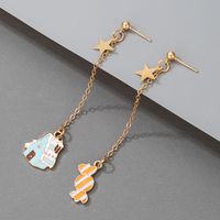 Simple Style Christmas House Alloy Plating Drop Earrings 1 Pair main image 2