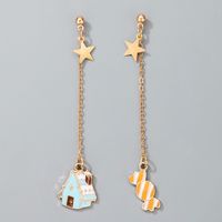 Simple Style Christmas House Alloy Plating Drop Earrings 1 Pair main image 5