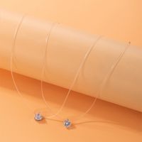 Simple Transparent Invisible Fish Line Zircon Necklace Diamond-studded Clavicle Chain Female sku image 33
