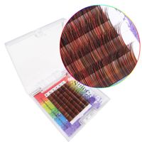 Multi-color Mixed Densely Packed Fiber Graft False Eyelashes main image 4