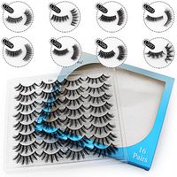 16 Pairs Of Mixed Mink Thick And Exaggerated False Eyelashes sku image 1