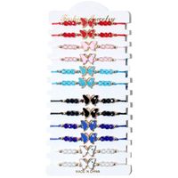 Simple Style Butterfly Alloy Enamel Bracelets 1 Set main image 6