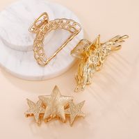 Retro Geometric Star Butterfly Alloy Plating Hair Claws 1 Set main image 1