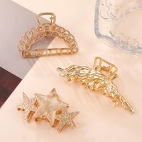 Retro Geometric Star Butterfly Alloy Plating Hair Claws 1 Set main image 2