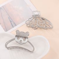 Retro Panda Butterfly Alloy Metal Hair Claws 1 Set main image 1