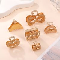 Vintage Style Geometric Heart Shape Bow Knot Alloy Metal Hair Claws 1 Set main image 3