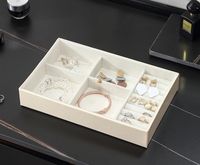 Fashion Square Solid Color Pu Leather Jewelry Boxes sku image 1