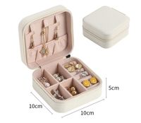 Basic Solid Color PU Leather Jewelry Boxes sku image 3