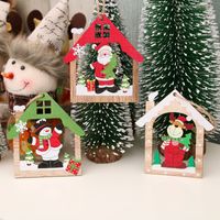 Christmas Christmas Tree Snowman Wood Party Hanging Ornaments main image 3
