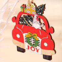Christmas Santa Claus Car Wood Party Hanging Ornaments main image 5