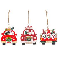 Christmas Santa Claus Car Wood Party Hanging Ornaments main image 4
