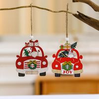 Christmas Santa Claus Car Wood Party Hanging Ornaments main image 3