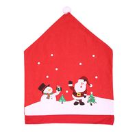 Christmas Christmas Tree Snowman Nonwoven Banquet Chair Cover main image 3