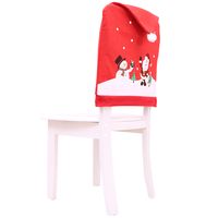 Christmas Christmas Tree Snowman Nonwoven Banquet Chair Cover main image 2