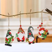 Weihnachten Weihnachtsmann Holz Gruppe Hängende Ornamente main image 2