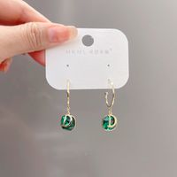 Fashion Letter Alloy Inlay Artificial Crystal Drop Earrings sku image 1