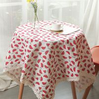 Simple Watermelon Pattern Tablecloth Refrigerator Washing Machine Cover Cloth main image 1